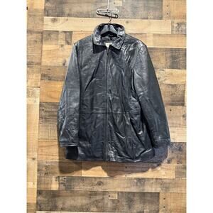 SONOMA- Black Leather Jacket- Women Size M